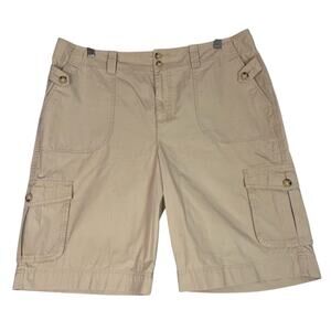 Vintage Lauren Ralph Lauren Chino Short Womens 14 Khaki Safari Cargo Burmuda 10”